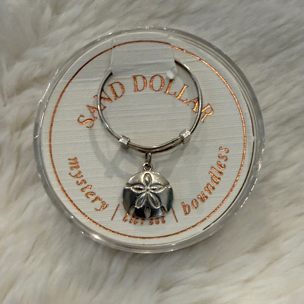 Alex and Ani Sand Dollar Charm Adjustable Ring